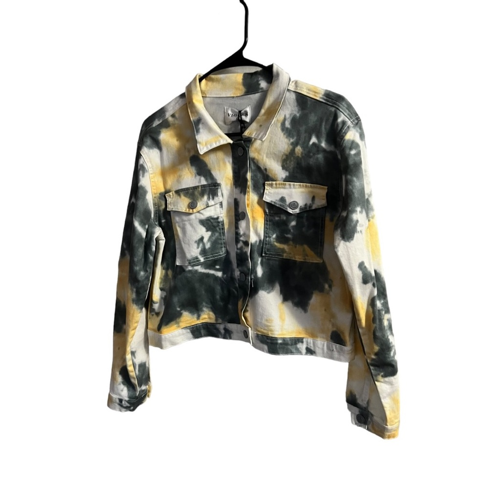 Vigors  tie dye denim jacket sz XL NWT